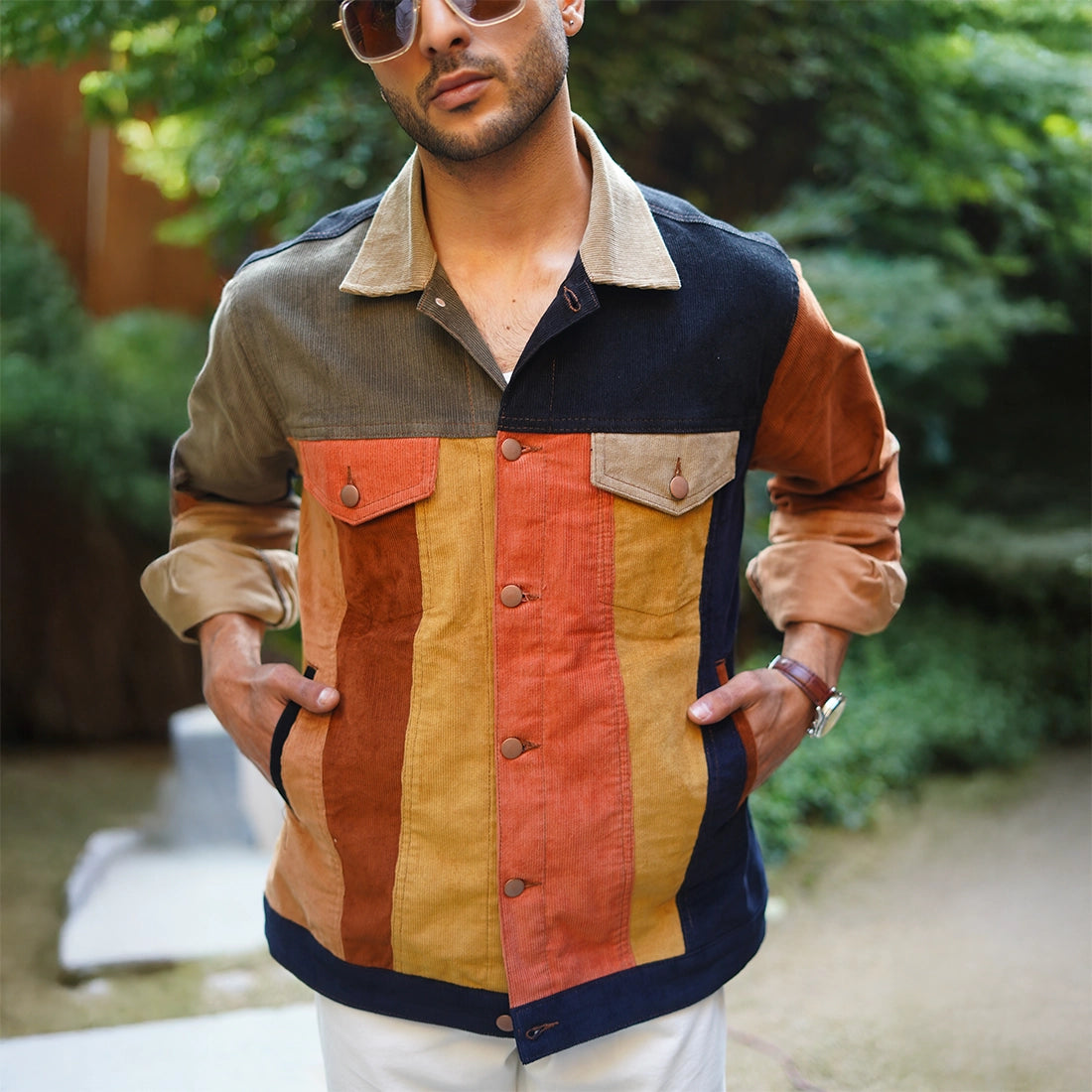 Denim Patch Work Shirt