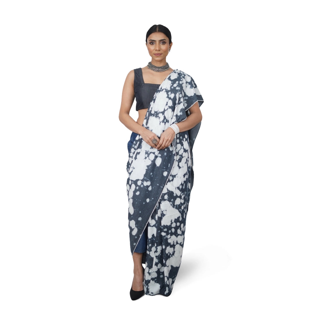 Denim Saree Set