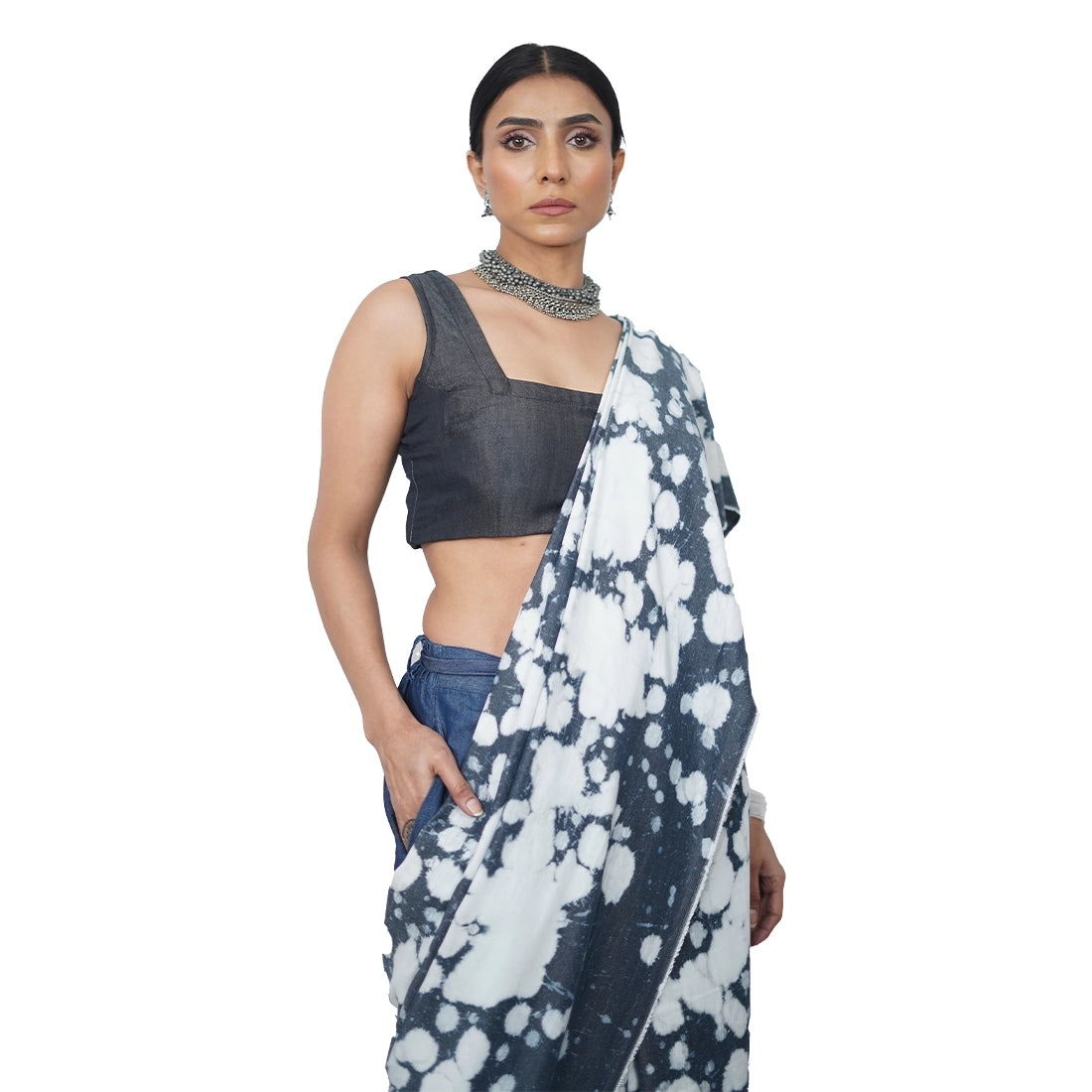 Denim Saree Set