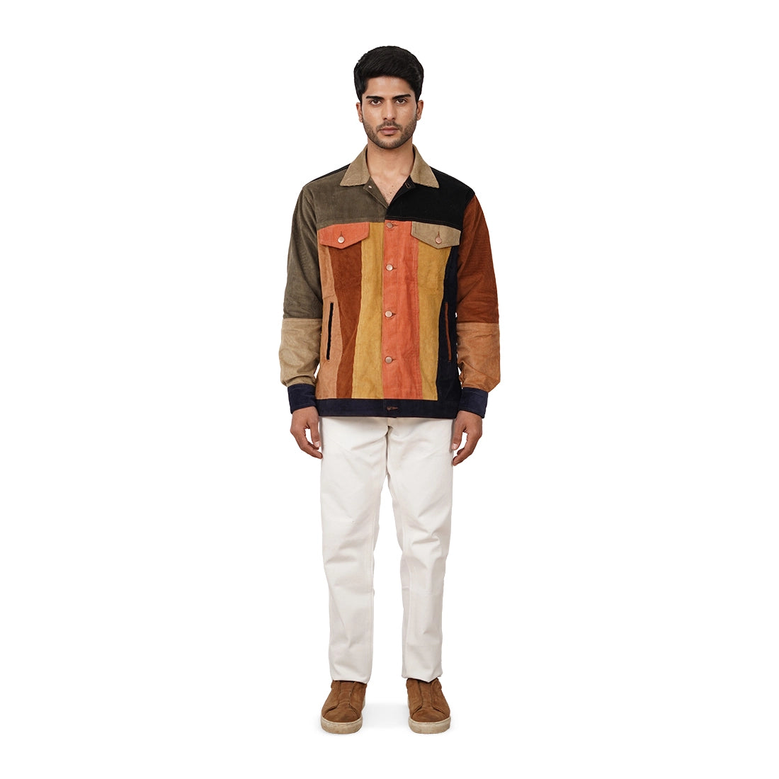 Denim Patch Work Shirt