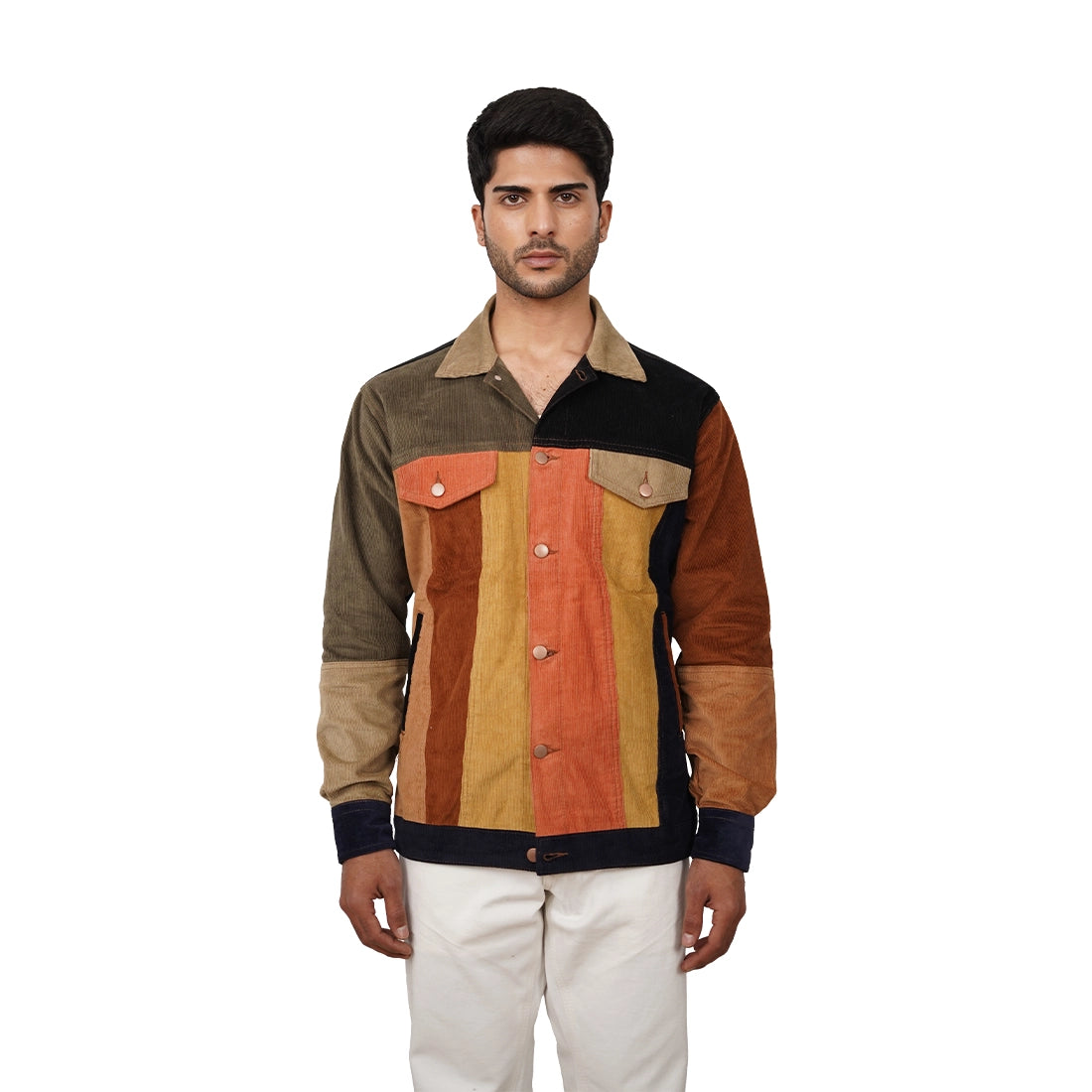 Denim Patch Work Shirt