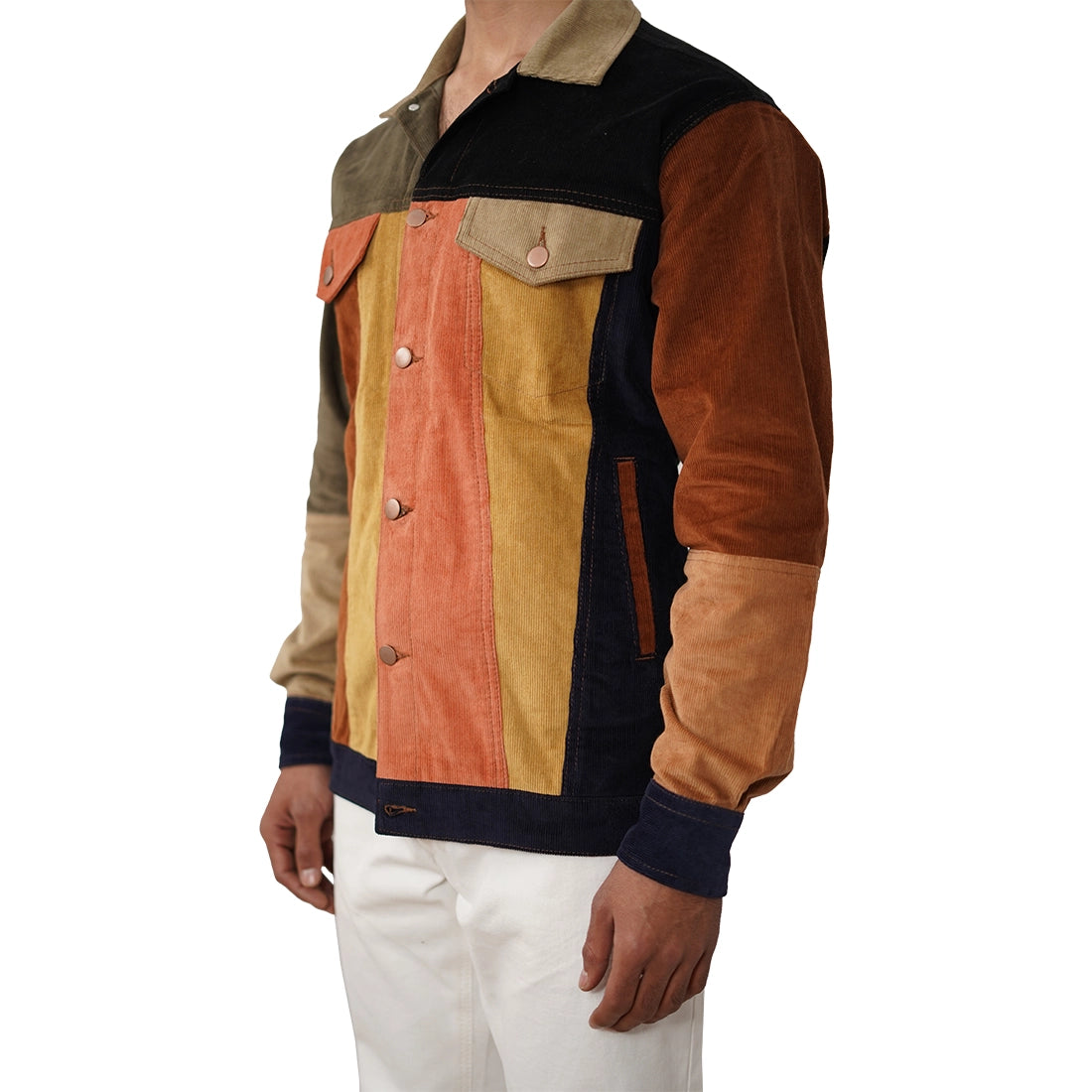 Denim Patch Work Shirt