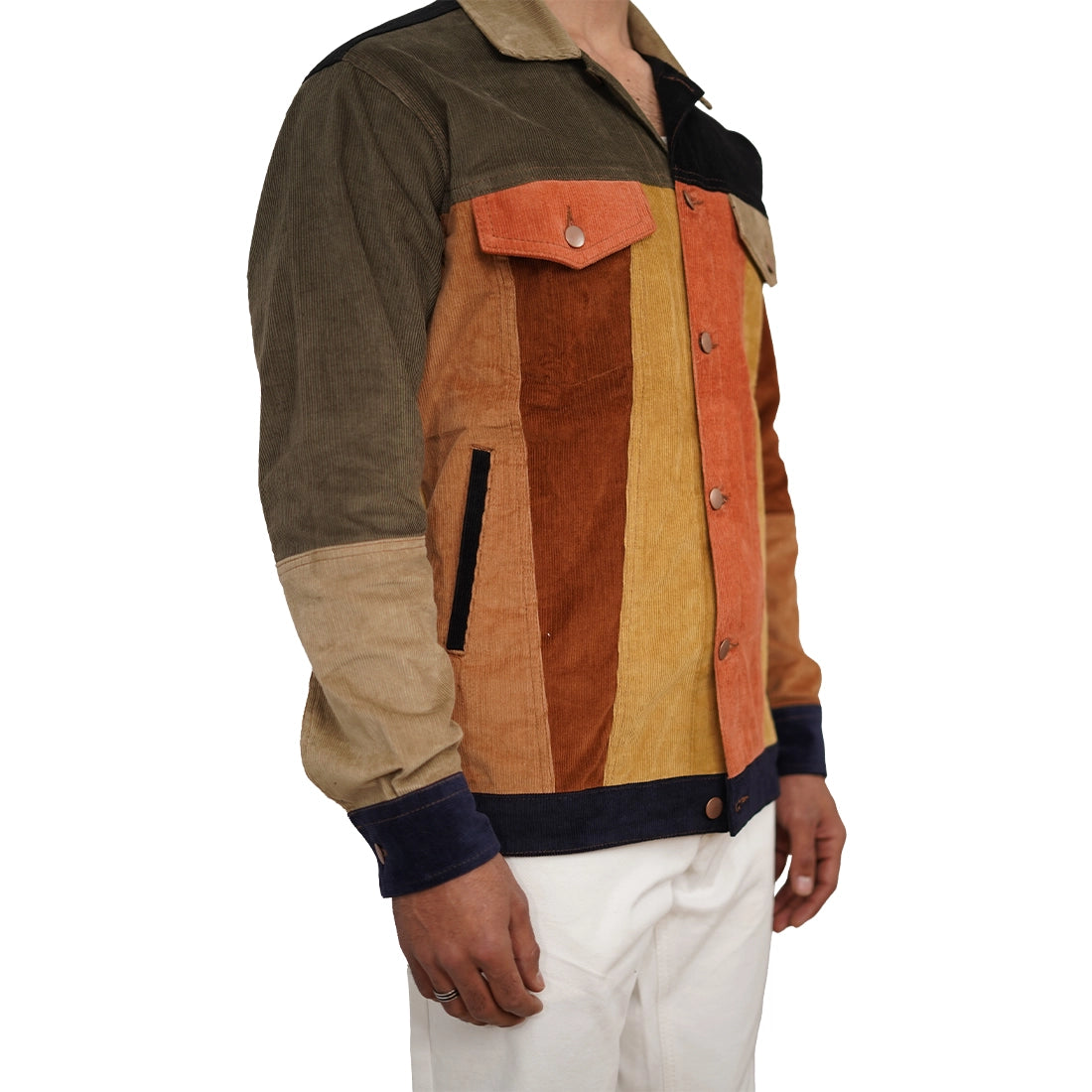 Denim Patch Work Shirt