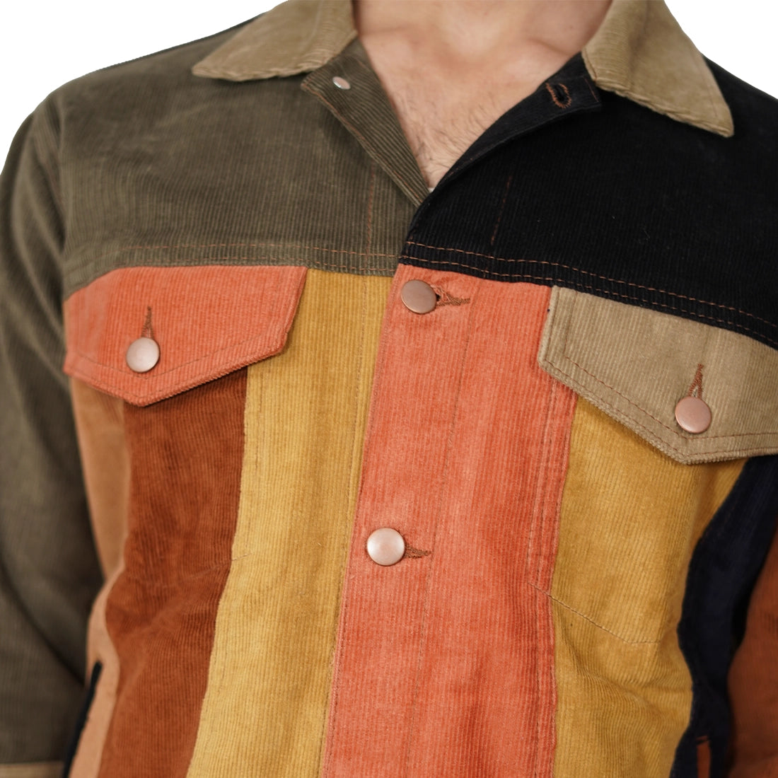 Denim Patch Work Shirt