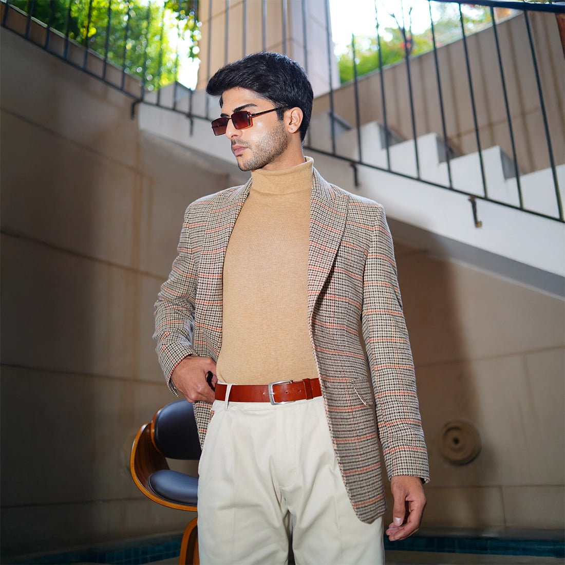Mocha Mousse Denim Blazer